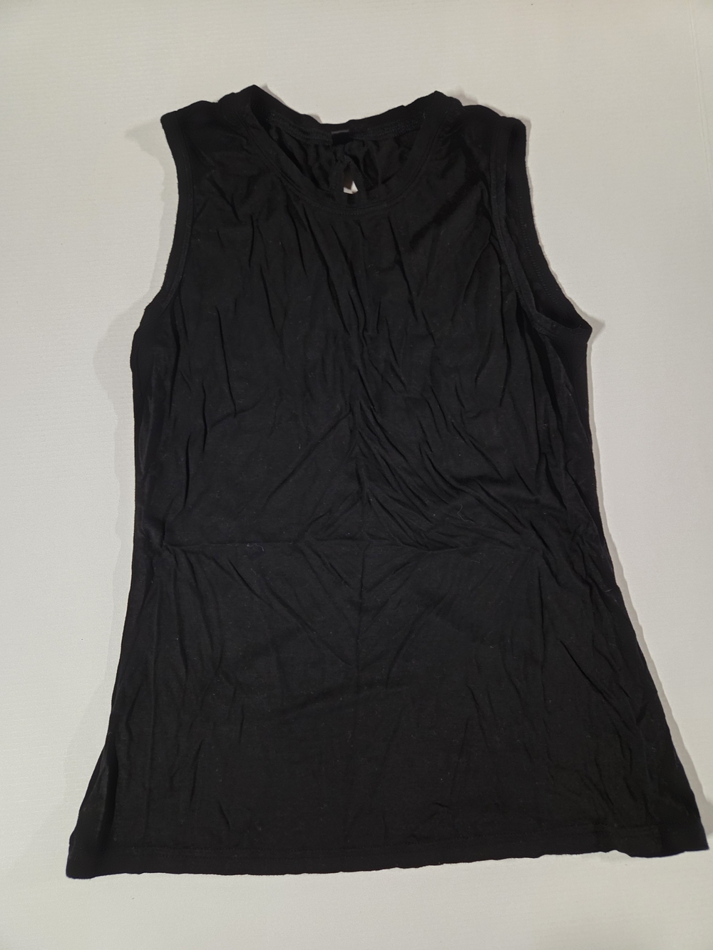 Black Sleeveless Criss Cross Back Women’s Tank Top